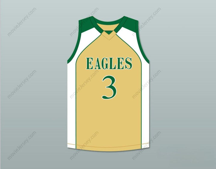 PERSONALIZA CUALQUIER Nombre Número CJ MCCOLLUM 3 GLENOAK HIGH SCHOOL ORO DORADO CAMISETA BALONCESTO 2 Parte Superior Cosida S-6XL