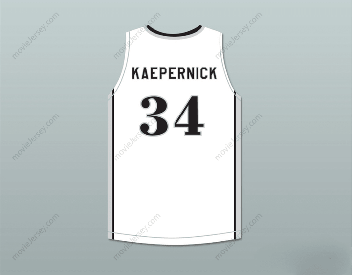 CUSTOM ANY Name Number COLIN KAEPERNICK 34 JOHN H. PITMAN HIGH SCHOOL PRIDE WHITE BASKETBALL JERSEY 2 Top Stitched S-6XL
