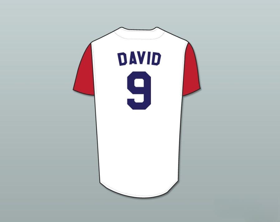 Camiseta de béisbol personalizada con cualquier nombre y número LARRY DAVID YARI'S AUTONOMICS, edición de lujo, costuras cosidas, tallas S-6XL