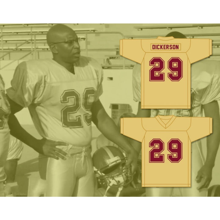 CUSTOM ANY Name Number ERIC DICKERSON 29 HEARTLAND STATE UNIVERSITY COMEBACKS Football Jersey Top Stitched S-6XL