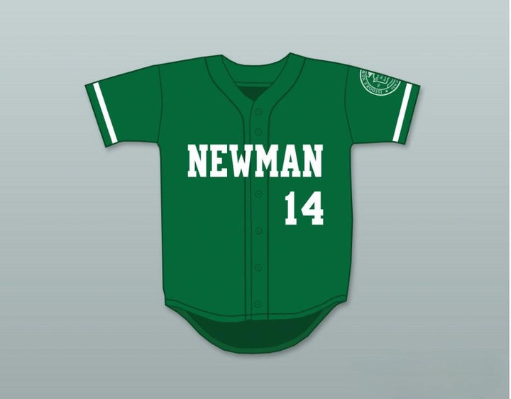 Personalizada Cualquier Nombre Número ELI MANNING 14 ESCUELA SECUNDARIA ISIDORE NEWMAN Camiseta de Béisbol Verde con Costuras Talla S-6XL