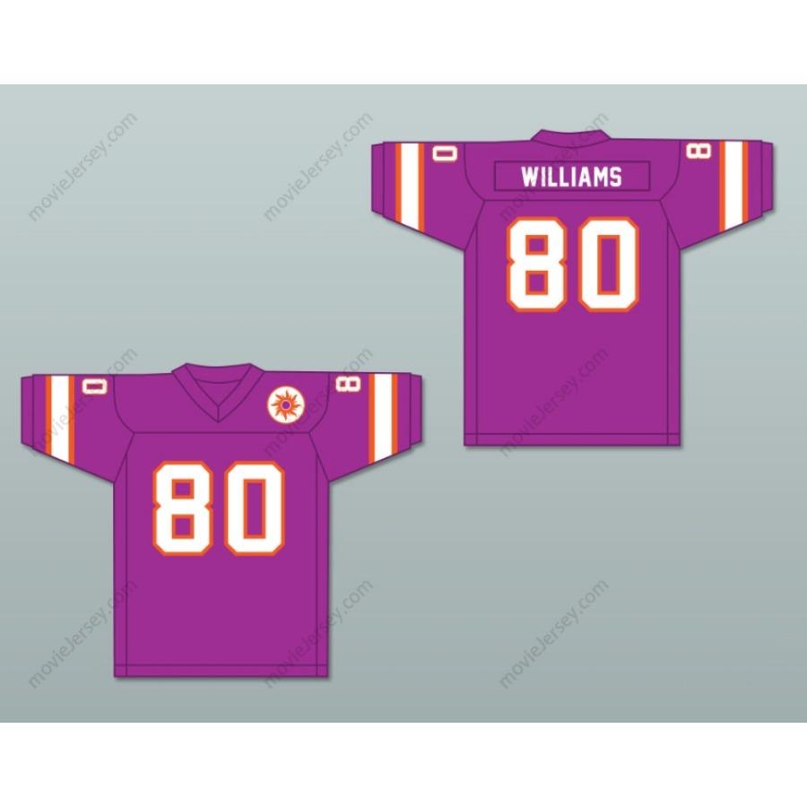 CUSTOM ANY Name Number 1974-75 WFL DAVE WILLIAMS 80 SOUTHERN CALIFORNIA SUN ROAD Football Jersey Top Stitched S-6XL