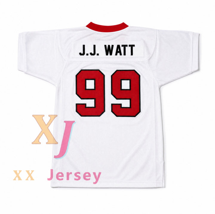 CUSTOM ANY Number WHITE JJ WATT 99 HIGH SCHOOL PIRATES FOOTBALL JERSEY
