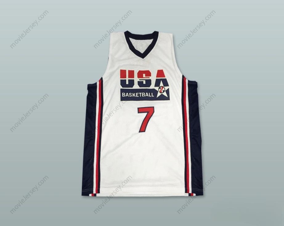 CUSTOM ANY Name Number LARRY BIRD 7 USA HOME BASKETBALL JERSEY Top Stitched S-6XL