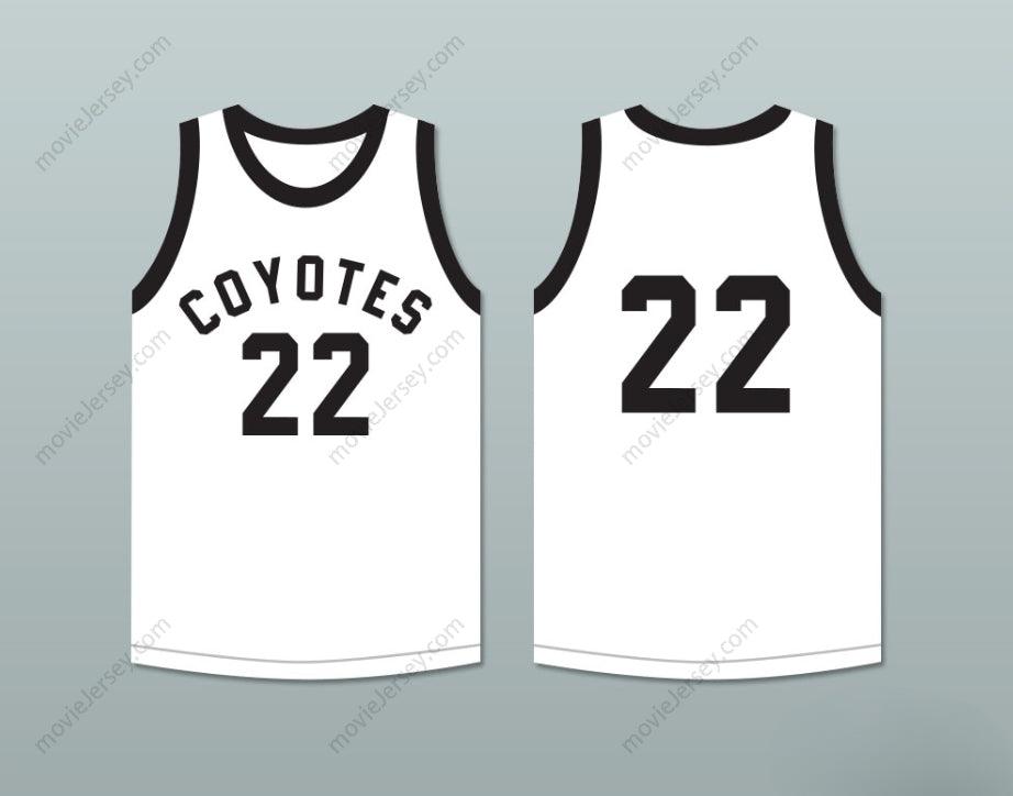 CUSTOM ANY Name Number PLAYER 22  HIGH SCHOOL COYOTES WHITE BASKETBALL JERSEY Top Stitched S-6XL