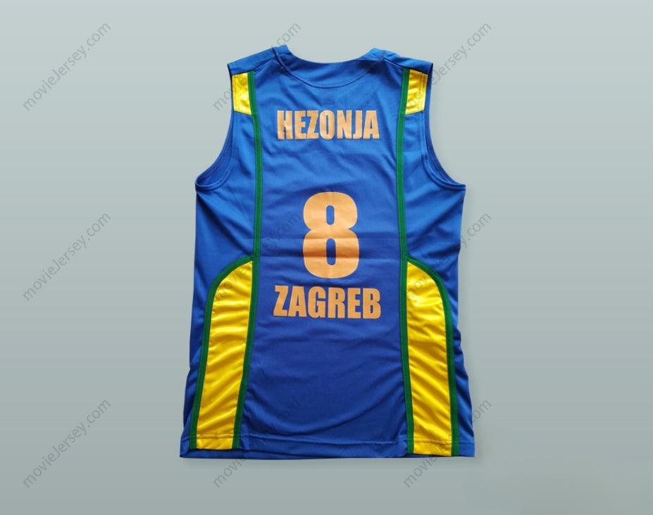CAMISETA DE BALONCESTO PERSONALIZADA CON CUALQUIER Nombre Número MARIO HEZONJA 8 KK ZAGREB OSIGURANJE CON PARCHE Cosida S-6XL