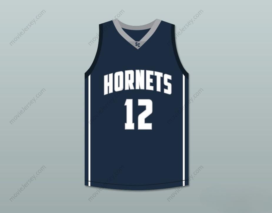 CUSTOM ANY Name Number JA MORANT 12   HORNETS NAVY BLUE BASKETBALL JERSEY 2 Top Stitched S-6XL