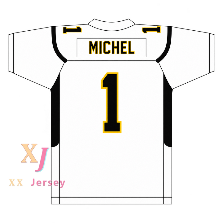 Custom Sony Michel 1 American Heritage School Patriots Football Jersey
