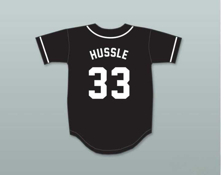 Camiseta de béisbol negra NIPSEY HUSSLE 33 CRENSHAW personalizada con nombre y número, cosida, tallas S-6XL