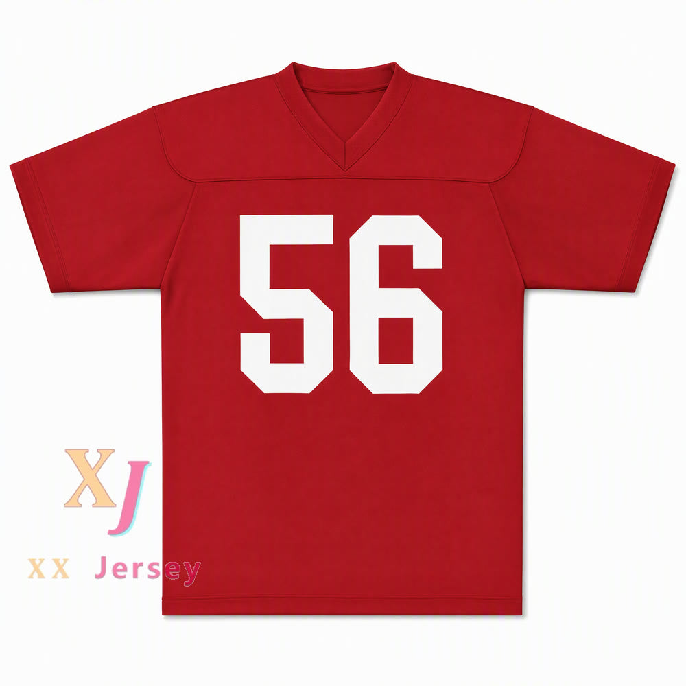 Custom Becky Icebox O'Shea 56 Little Giants Red Football Jersey