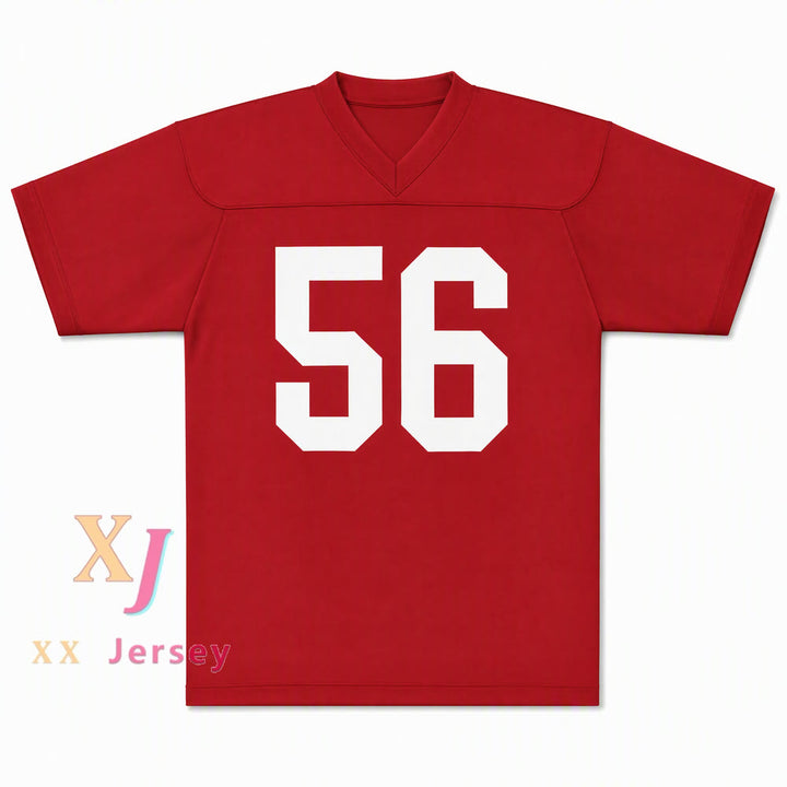 Custom Becky Icebox O'Shea 56 Little Giants Red Football Jersey