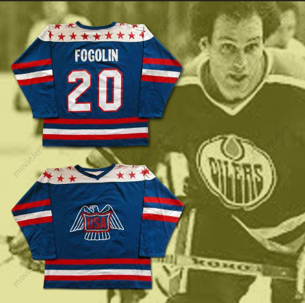 Custom Any Name Number Lee Fogolin Team USA Canada Cup Hockey Jersey Top Stitched S-6XL