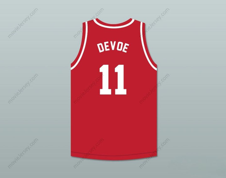 PERSONALIZADO Cualquier Nombre Número RONNIE DEVOE 11 NEW EDITION CAMISETA DE BALONCESTO ROJA Parte Superior Cosida S-6XL
