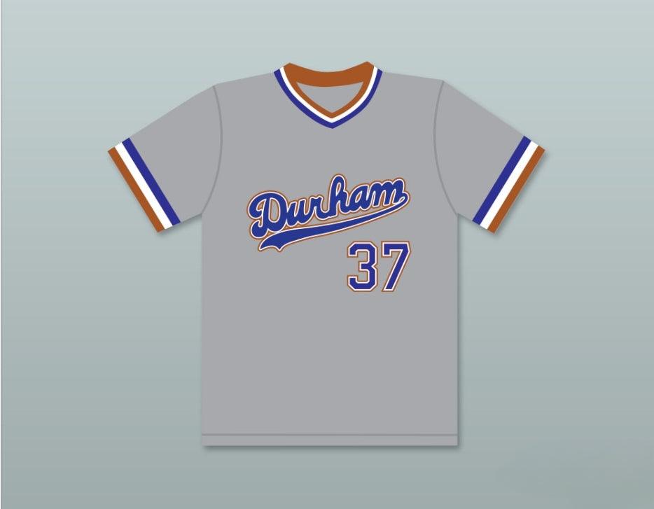 Camiseta de béisbol gris personalizada con el nombre y número que quieras de EBBY CALVIN LALOOSH 37, 2 costuras superiores, S-6XL