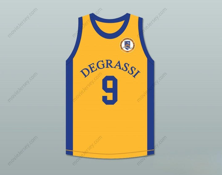 PERSONALIZADO Cualquier Nombre Número DRAKE 9 DEGRASSI COMMUNITY SCHOOL PANTHERS CAMISETA DE BALONCESTO VISITANTE CON PARCHE Cosido Tallas S-6XL