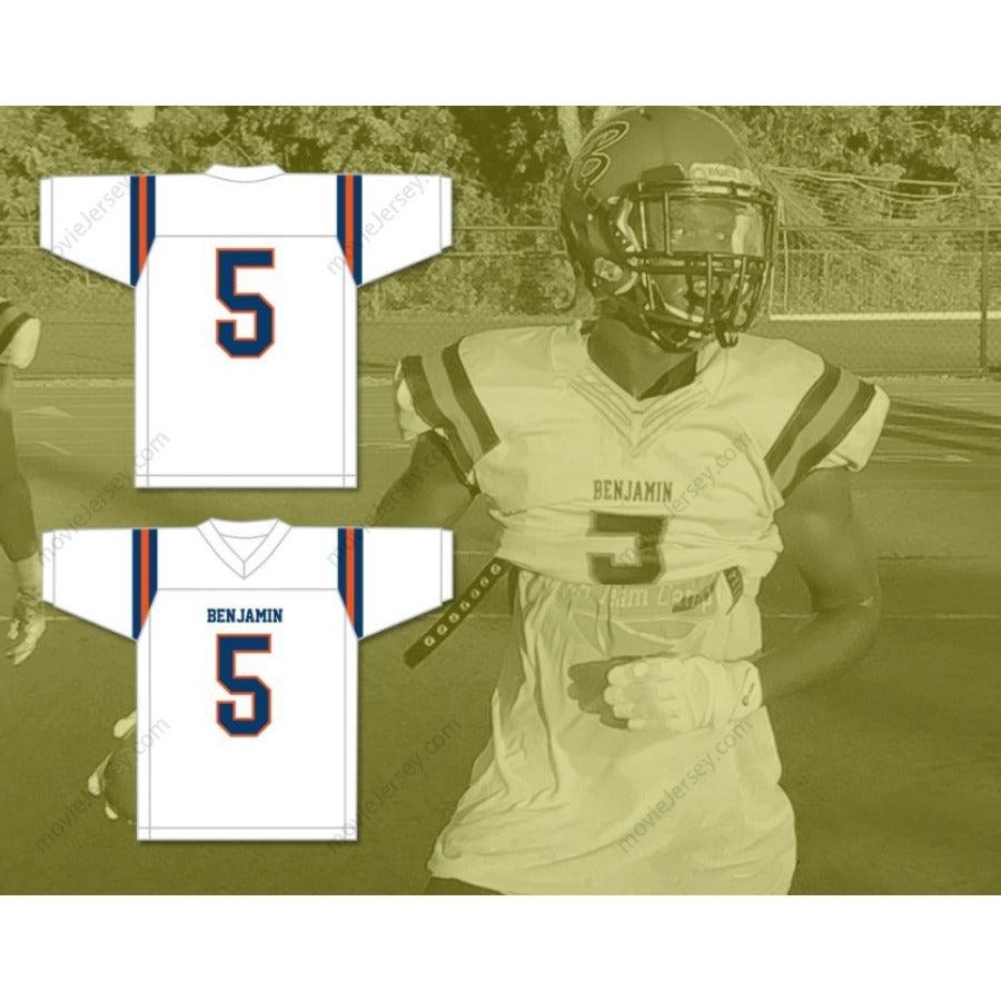CUSTOM ANY Name Number KAIIR ELAM 5 THE BENJAMIN SCHOOL BUCCANEERS Football Jersey Top Stitched S-6XL