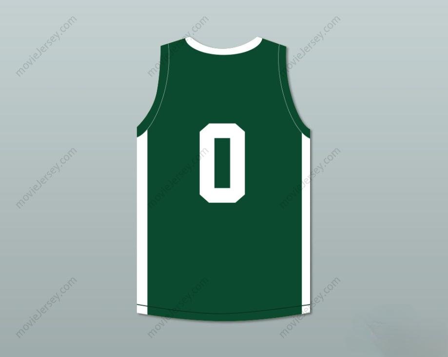 PERSONALIZA CUALQUIER Nombre Número LEBRON JAMES JR 0 AZUL CHIPS VERDE CAMISETA DE BALONCESTO 1 Con costuras S-6XL