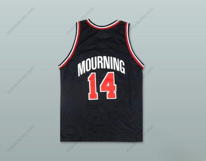 PERSONALIZA Cualquier Nombre Número ALONZO MOURNING 14 USA CAMISETA DE BALONCESTO DE VISITANTE Costuras S-6XL