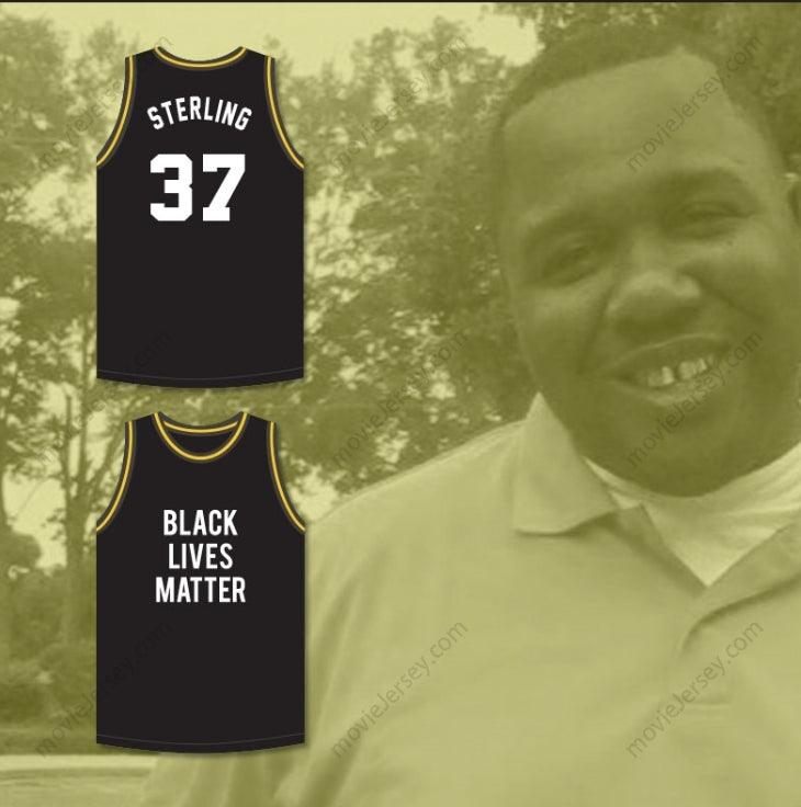 CAMISETA DE BALONCESTO PERSONALIZADA con Cualquier Nombre y Número ALTON STERLING 37 BLACK LIVES MATTER con costuras S-6XL