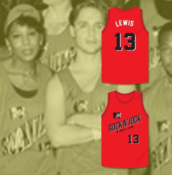 PERSONALIZA Cualquier Nombre Número DAWNN LEWIS 13 CAMISETA DE BALONCESTO DE ALBAÑILES SEGUNDO ANUAL ROCK N' JOCK B-BALL JAM 1992 Cosido Superior S-6XL