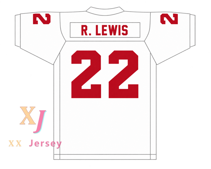 Custom Ray Lewis 22 Kathleen High School Red Devils White Football Jersey