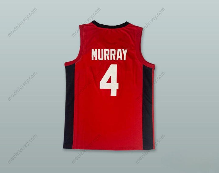 PERSONALIZABLE Cualquier Nombre Número JAMAL MURRAY 4 TEAM CANADA ROJA Camiseta Baloncesto Cosida Tallas S-6XL