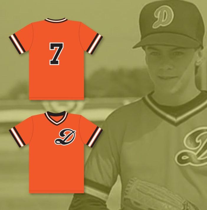 Camiseta de béisbol DRAGONES SAMUEL 'ROCKY' DOUGLAS 7 NOMBRES Y NÚMEROS PERSONALIZABLES 3 NINJAS KICK BACK, Talla S-6XL, Cosida