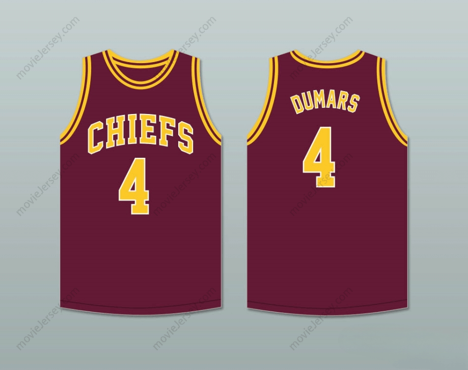 PERSONALIZA CUALQUIER Nombre Número JOE DUMARS 4 CAMISETA DE BALONCESTO MARRÓN CENTRAL HIGH SCHOOL CHIEFS 1 Doble Costura S-6XL