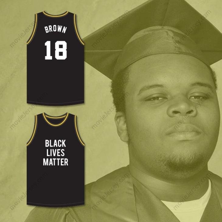 PERSONALIZA CUALQUIER Nombre Número MICHAEL BROWN JR 18 BLACK LIVES MATTER CAMISETA DE BALONCESTO con costuras superiores Tallas S-6XL