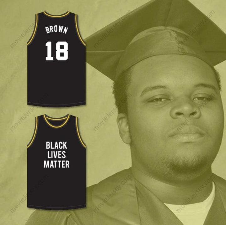 PERSONALIZA CUALQUIER Nombre Número MICHAEL BROWN JR 18 BLACK LIVES MATTER CAMISETA DE BALONCESTO con costuras superiores Tallas S-6XL