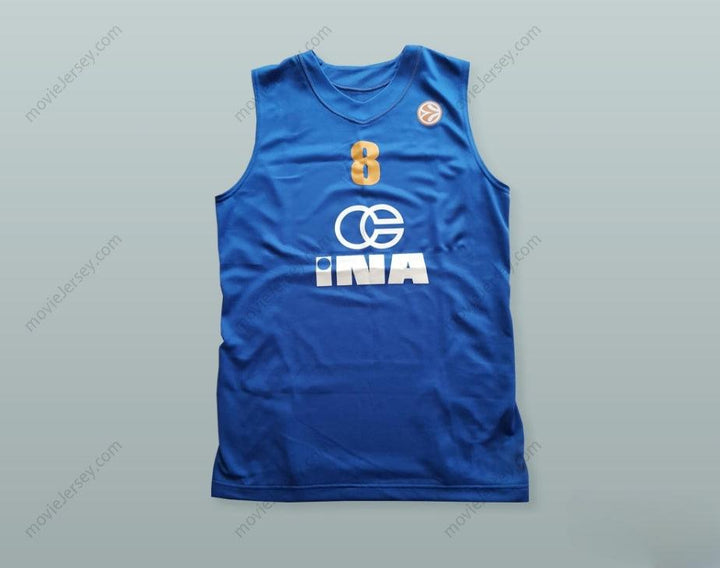 CAMISETA DE BALONCESTO PERSONALIZADA CON CUALQUIER Nombre Número MARIO HEZONJA 8 KK ZAGREB OSIGURANJE CON PARCHE Cosida S-6XL