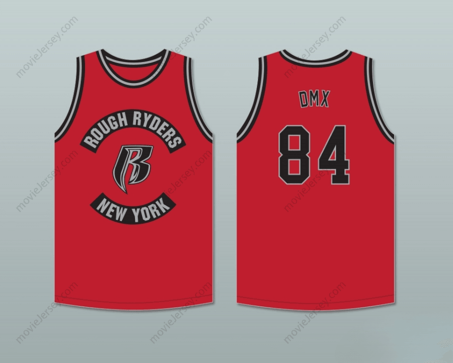 CUSTOM ANY Name Number DMX 84 ROUGH RYDERS RED BASKETBALL JERSEY 3 Top Stitched S-6XL