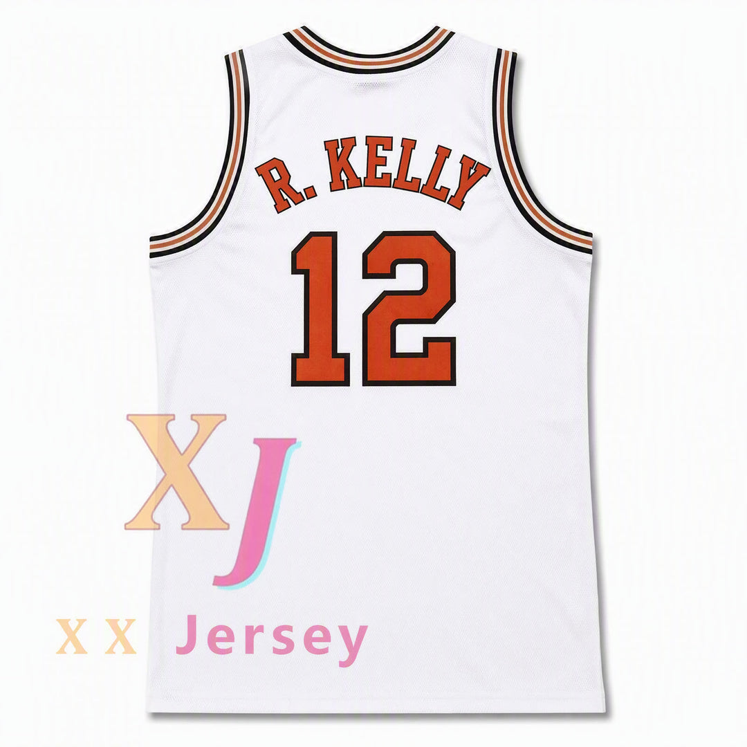 CUSTOM ANY Name Number R KELLY 12 ATLANTIC CITY SEAGULLS BASKETBALL JERSEY USBL White Stitched S-6XL