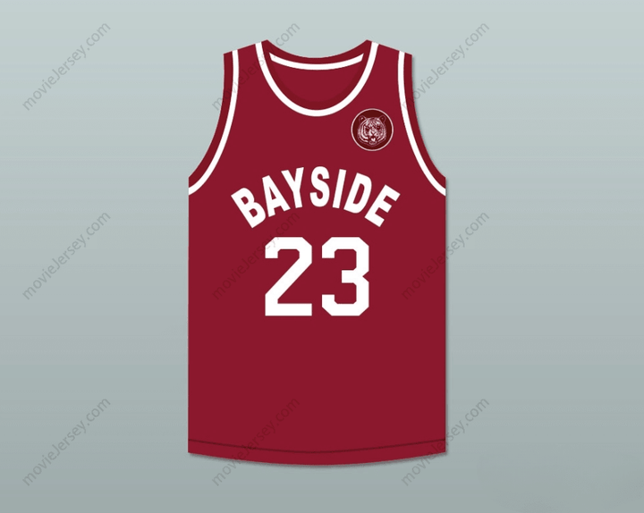 CUSTOM ANY Name Number SAVED BY THE BELL AC SLATER 23 BAYSIDE TIGERS AWAY BASKETBALL JERSEY INCLUDES TIGER PATCH Top Stitched S-6XL