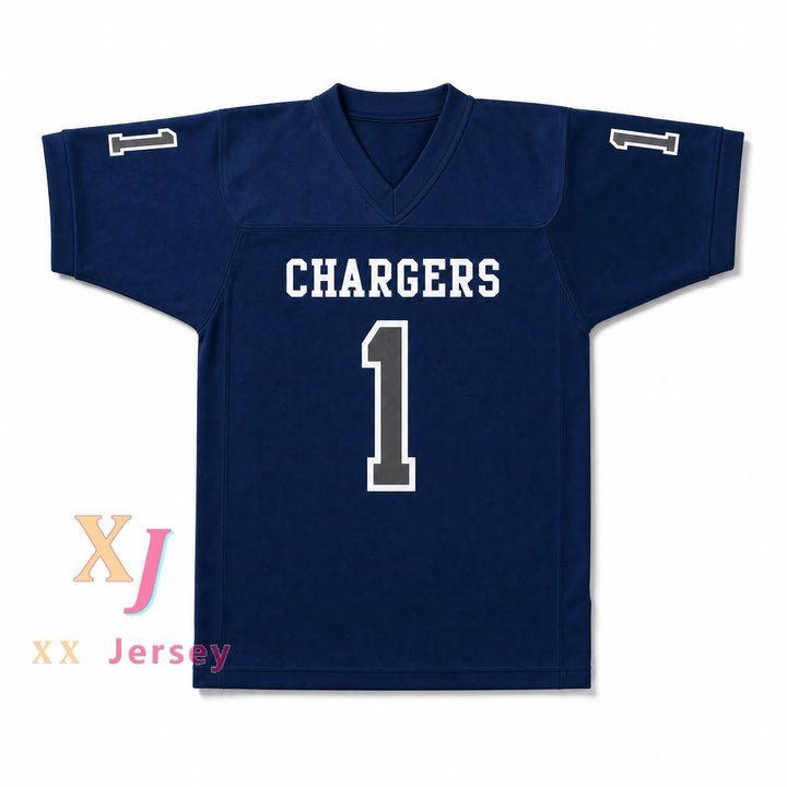 PERSONALIZA cualquier Nombre Número ZACH WILSON 1 CANYON HIGH SCHOOL CHARGERS Camiseta de Fútbol Americana Cosida Tallas S-6XL