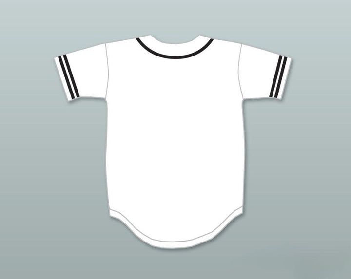 Camiseta de béisbol blanca MALCOLM X con nombre y número personalizados, cosida, tallas S-6XL