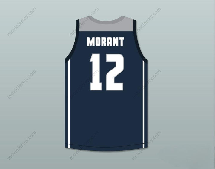 CUSTOM ANY Name Number JA MORANT 12   HORNETS NAVY BLUE BASKETBALL JERSEY 2 Top Stitched S-6XL
