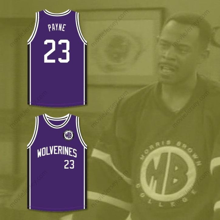 PERSONALIZA CUALQUIER Nombre Número MARTIN PAYNE 23 MORRIS BROWN COLLEGE WOLVERINES PÚRPURA CAMISETA DE BALONCESTO PARCHE Cosido Arriba S-6XL