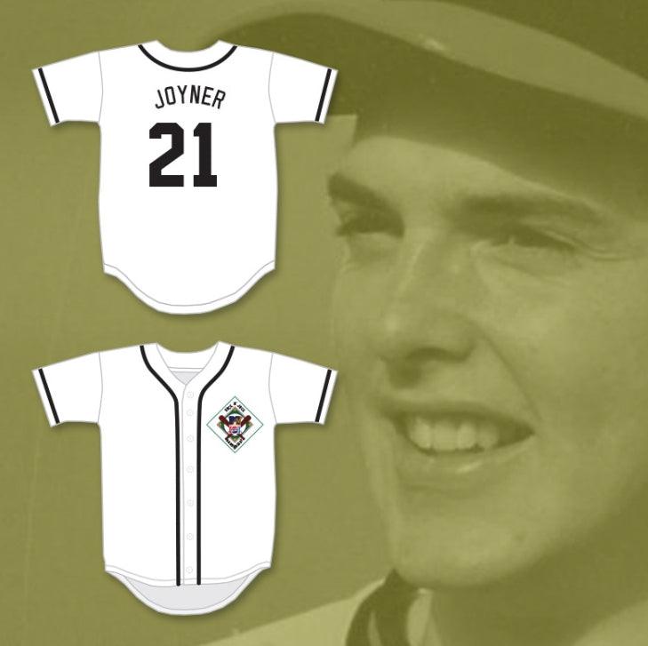 Camiseta de béisbol WALLY JOYNER 21 SALAMANDERS con número y nombre personalizados 1er ANUAL ROCK N' JOCK DIAMOND DERBY con costuras S-6XL