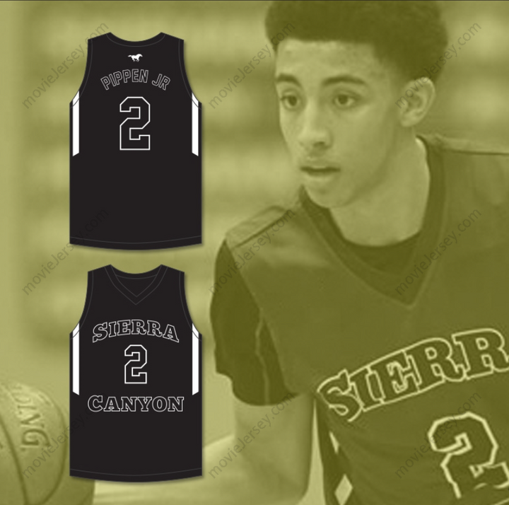 Custom Any Name Number Scotty Pippen Jr 2 Sierra Canyon School Trailblazers Black Basketball Jersey 2 Top Stitched S-6XL