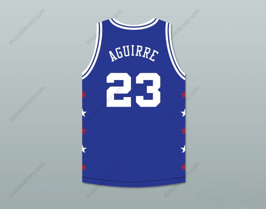 PERSONALIZA CUALQUIER Nombre Número MARK AQUIRRE 23 MAGIC JOHNSON ALL STAR GAME CAMISETA BALONCESTO AZUL 1989 MIDSUMMER NIGHT'S MAGIC CHARITY EVENT Costura Superior S-6XL