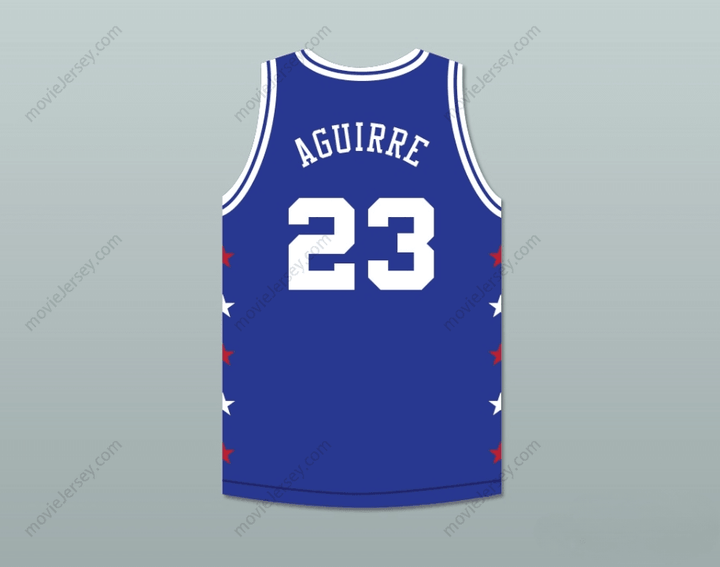 PERSONALIZA CUALQUIER Nombre Número MARK AQUIRRE 23 MAGIC JOHNSON ALL STAR GAME CAMISETA BALONCESTO AZUL 1989 MIDSUMMER NIGHT'S MAGIC CHARITY EVENT Costura Superior S-6XL