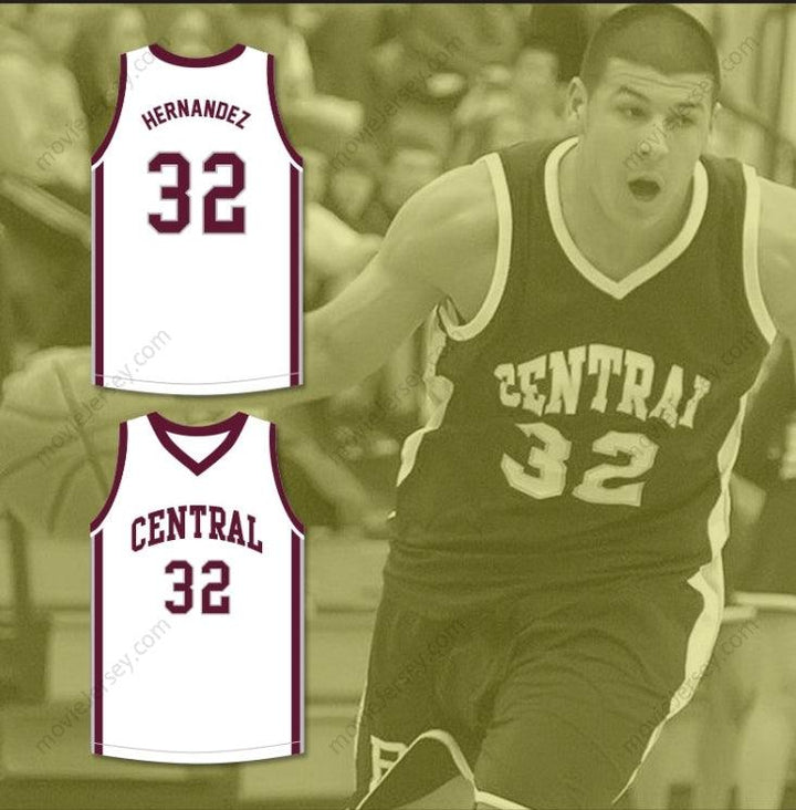 PERSONALIZA CUALQUIER Nombre Número AARON HERNANDEZ 32 CAMISETA DE BALONCESTO BLANCA DE LOS BRISTOL CENTRAL RAMS ASESINO POR DENTRO: LA MENTE DE AARON HERNANDEZ Cosida en la parte superior S-6XL