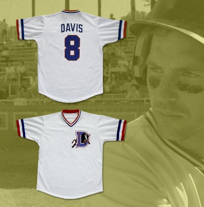 Camiseta de béisbol CRASH DAVIS BULL DURHAM personalizada con cualquier nombre y número, cosida, nueva, con puntada, tallas S-6XL