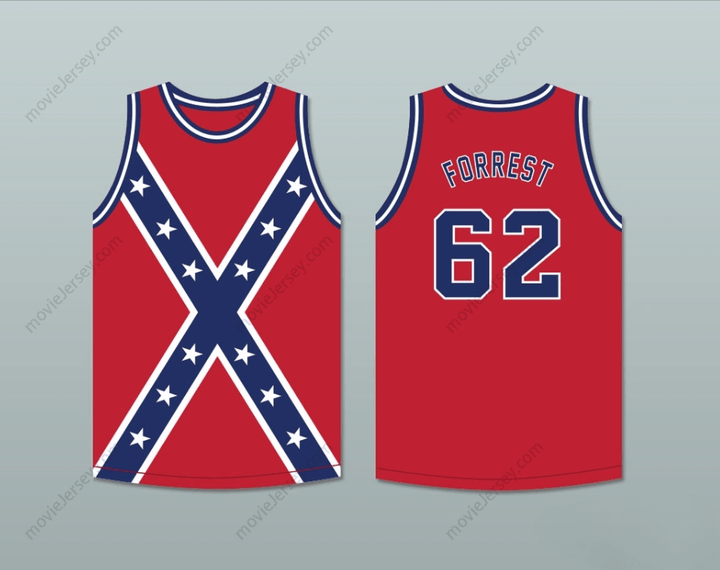 PERSONALIZA CUALQUIER Nombre Número GENERAL NATHAN BEDFORD FORREST 62 BANDERA DEL CUERPO DE CABALLERÍA DE FORREST CAMISETA DE BALONCESTO Cosida Tallas S-6XL