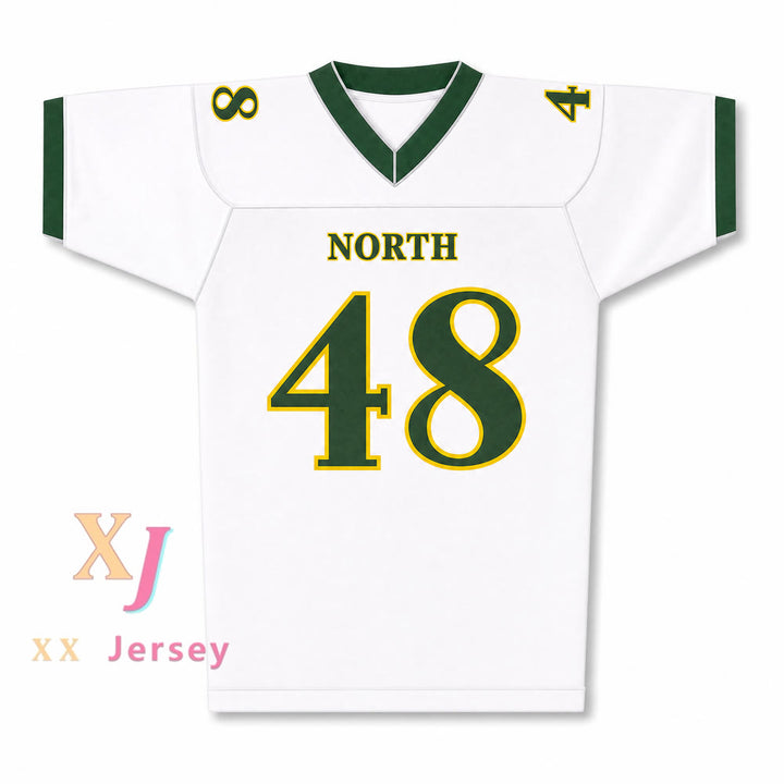 CUSTOM WHITE ROB GRONKOWSKI 48 NORTH HIGH SCHOOL FOOTBALL JERSEY Top Stitched S-6XL