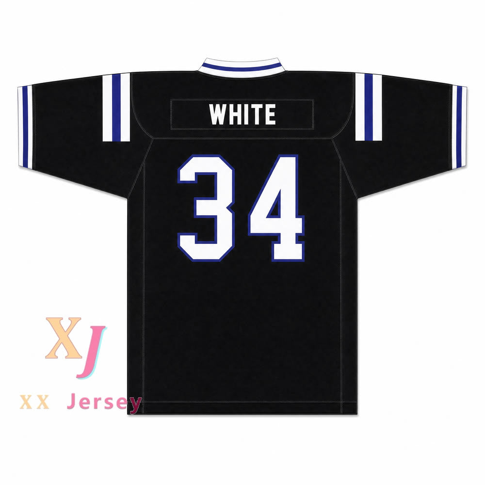 PERSONALIZA Cualquier Nombre Número ZAMIR WHITE 34 ESCOCIA HIGH SCHOOL FIGHTING SCOTS Camiseta de Fútbol Cosida S-6XL