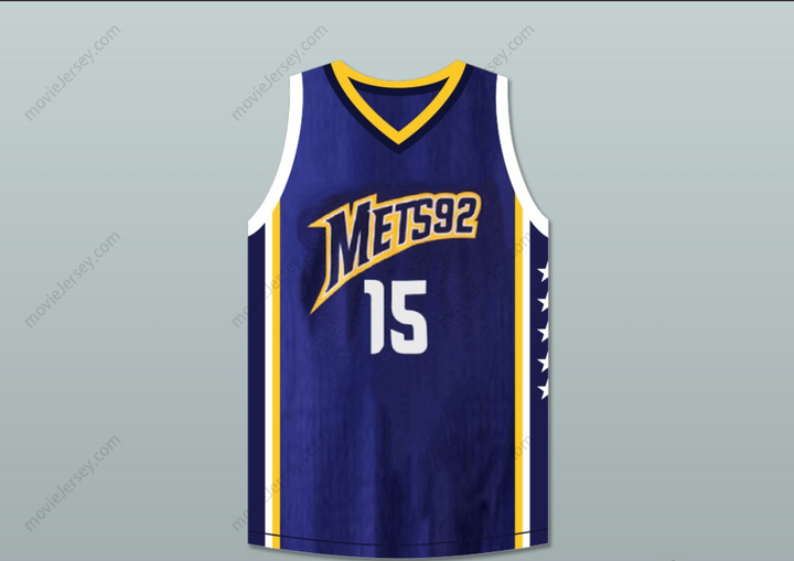 Custom Any Name Number Steeve Ho You Fat 15 Metropolitans 92 Navy Blue Basketball Jersey 1 Top Stitched S-6XL