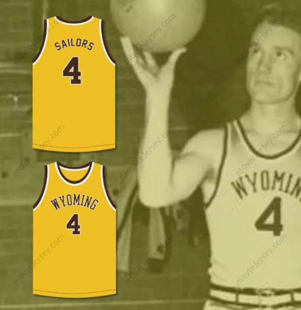 Custom Any Name Number KEN SAILORS 4 WYOMING COWBOYS YELLOW BASKETBALL JERSEY Top Stitched S-6XL