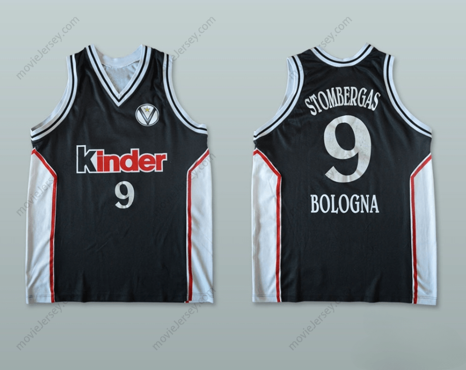 CUSTOM ANY Name Number SALIUS STOMBERGAS 9 VIRTUS BOLONIA BASKETBALL JERSEY Top Stitched S-6XL